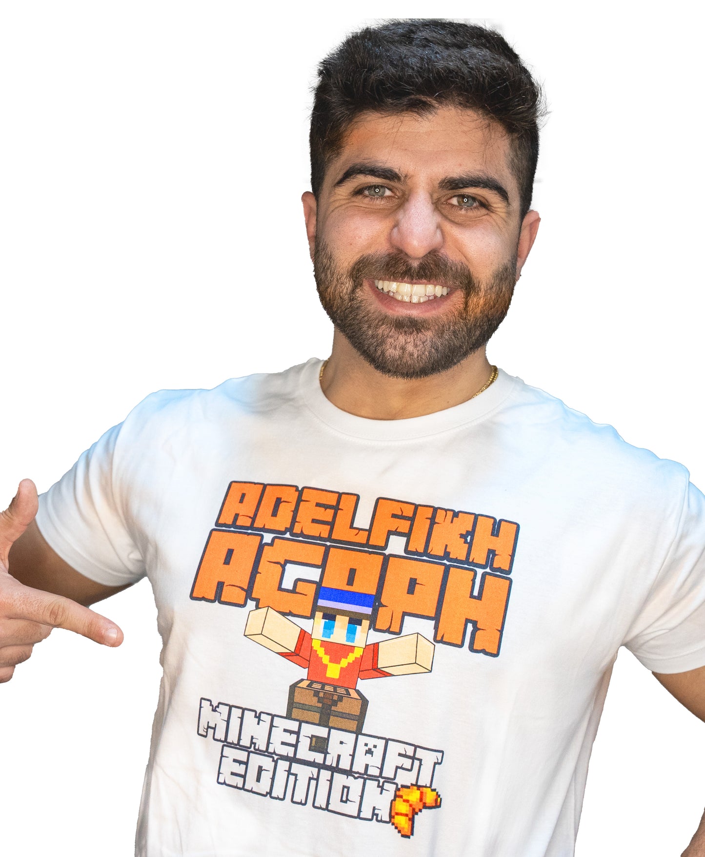 Μπλούζα "ΑΔΕΛΦΙΚΗ ΑΓΑΠΗ Minecraft Edition" - Λευκό - Tsoulfas Shop